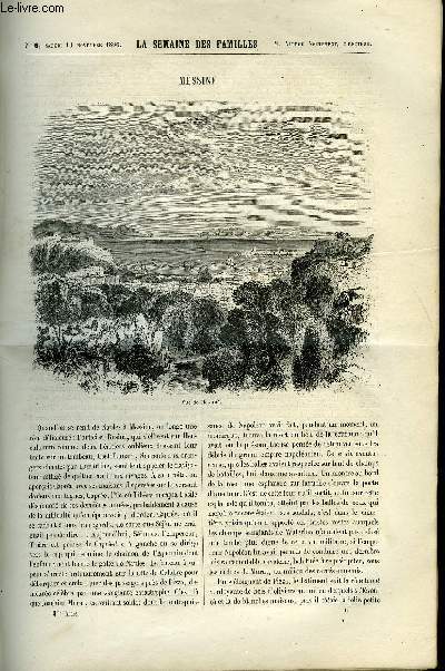 LA SEMAINE DES FAMILLES 3EME ANNEE N6 - MESSINE DE FELIX-HENRI, LA VIE EN FAMILLE VI DE ANNA EDIANEZ, LES SALONS D'AUTREFOIS DE LA COMTESSE DE BASSANVILLE, LE BAPTEME D'OSSIAN DE F. H. DE BARTHELEMY