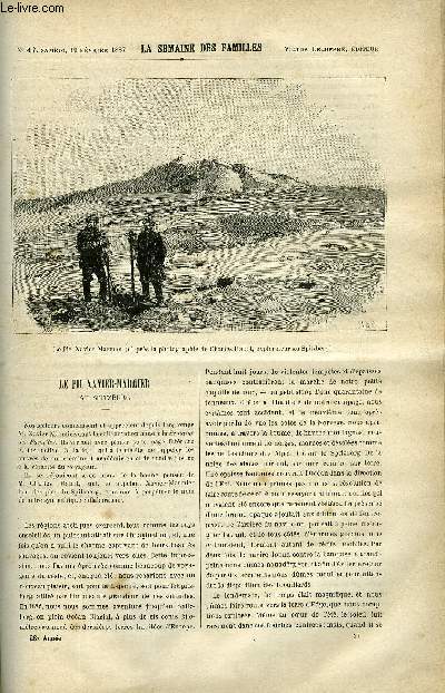 LA SEMAINE DES FAMILLES 28EME ANNEE N47 - LE PIC XAVIER-MARMIER DE CHARLES RABOT, UNE SOMBRE PREFACE VIII DE MARIE NETTEMENT, LE CONGO DE CHARLES DE SAINT-OUEN, LA VIE DANS LA MORT DE FREDERIC COUSOT, LA CATHEDRALE DE SIENNE DE ABEL GAVEAU