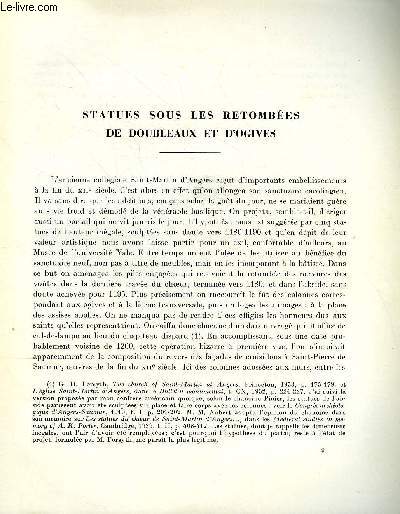 BULLETIN MONUMENTAL 120e VOLUME DE LA COLLECTION N2 - STATUES SOUS LES RETOMBEES DE DOUBLEAUX ET D'OGIVES PAR PIERRE HELIOT