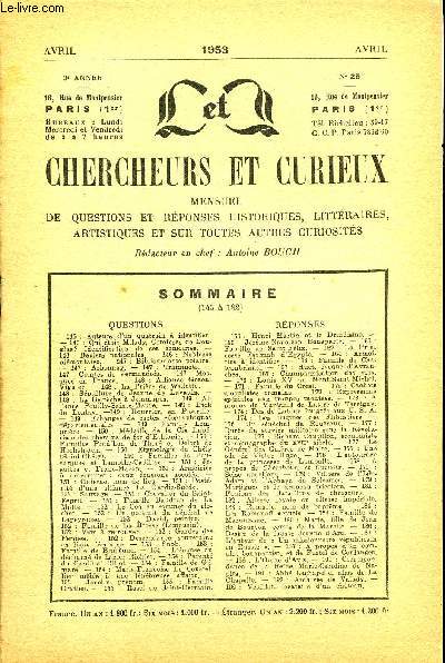 L'INTERMEDIAIRE DES CHERCHEURS ET CURIEUX N 25 - QUESTIONS 145 : Auteurs d'un quatrain  identifier.-146 : Qui tait Milady, Comtesse de Douglas? Identification de ses armoiries, -146: Devises nationales. - 146 : Noblesse pimontaise.