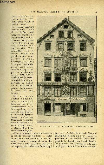 LE MONDE MODERNE TOME 15 - LES MAISONS PEINTES DE LUCERNE