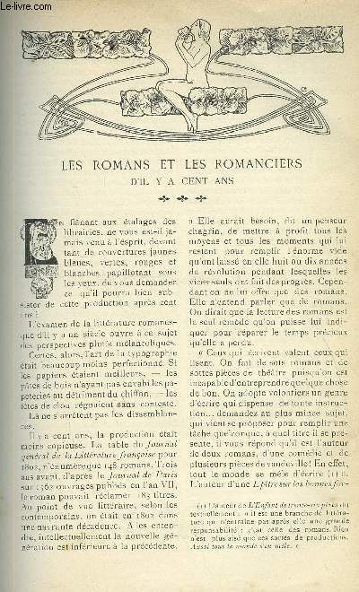 LE MONDE MODERNE TOME 20 - LES ROMANS ET LES ROMANCES D'IL Y A CENT ANS