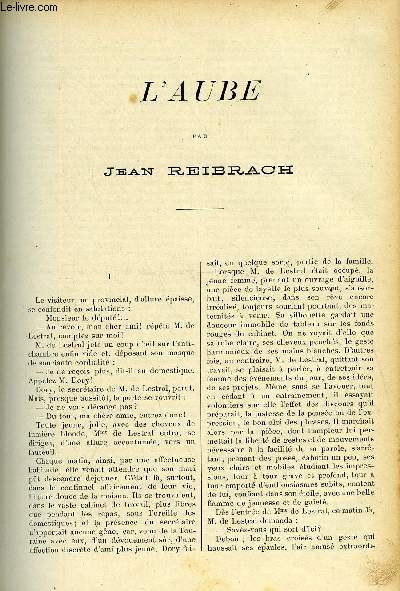 LE MONDE MODERNE - SUPPLEMENT CONSACRE AU ROMAN CONTEMPORAIN N1 - L'AUBE