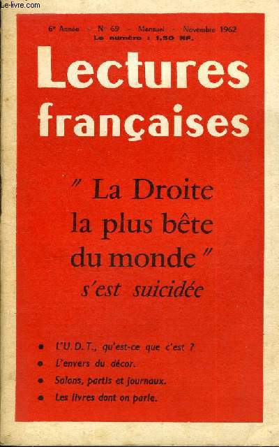 LECTURES FRANCAISES N 69 - 