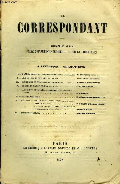 LE CORRESPONDANT TOME 64 N 310 -