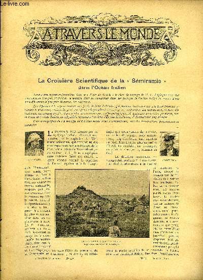 A TRAVERS LE MONDE N 35 - La croisire scientifique de la Smiramis dans l'ocan indien, Au secours du Lieutenant Peary au Groenland, Aux rgates de Henley - Une quipe francaise sur la Tamise, Nouveau chemin de fer Africain