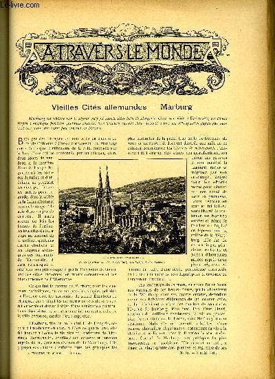 A TRAVERS LE MONDE N 32 - Vieilles Cits allemandes - Marburg, Le pont transbordeur de Bizerte, L'organisation du soudan francais, Expdition allemande dans les rgions antarctiques