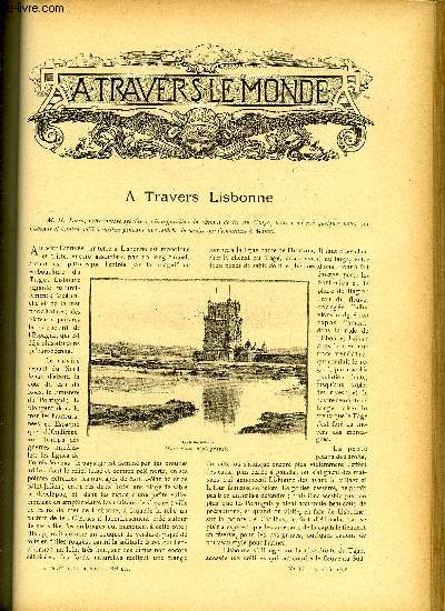 A TRAVERS LE MONDE N 35 - A travers Lisbonne, Les abordages en mer, Francis Garnier - Son monument a Paris, Les communications tlgraphiques dans le monde (suite)