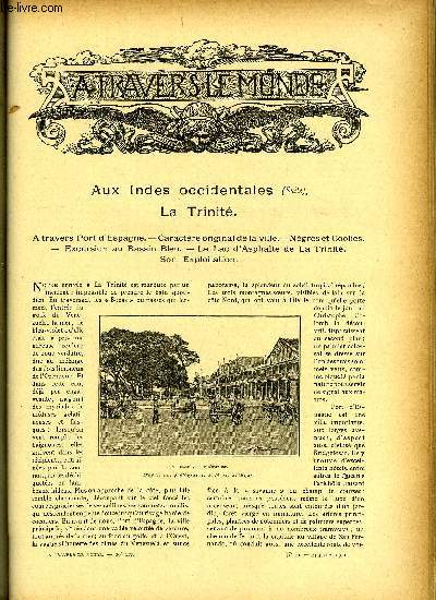 A TRAVERS LE MONDE N 29 - Aux Indes occidentales (suite) - La trinit, Le dveloppement du port de Hambourg, La dlimitation franco-espagnole en Afrique, Les socits secrtes en Chine, L'envahissement des Italiens en Tunisie, La france au lac Tchad