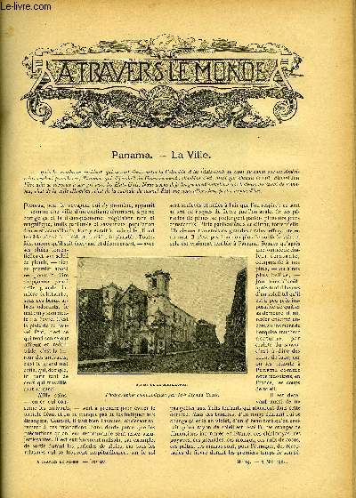 A TRAVERS LE MONDE N 19 - Panama - La ville, Ce que coutera le chemin de fer de la pointe du Baikal, Les modifications territoriales de l'Afrique occidentale francaise consenties par l'accord franco-anglais du 9 avril 1904, Le congrs de gographie