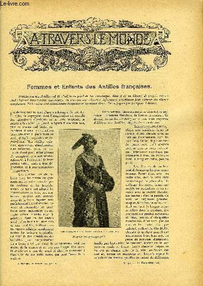 A TRAVERS LE MONDE N 50 - Femmes et enfants des antilles francaises, La question des chemins de fer dans les Balkans, comment en Indo-Chine un bouddhiste devient Bonze