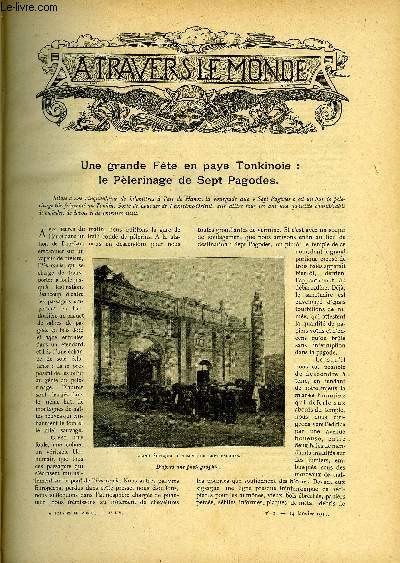 A TRAVERS LE MONDE N 2 - Une grande te en pays Tonkinois : Le plerinage de Sept Pagodes, Un record : 7000 miles en douze jours, La colonisation francaise a Anticosti, Offices sociaux publics et gratuits, L'imposture du Dr Cook confirme - Le succs