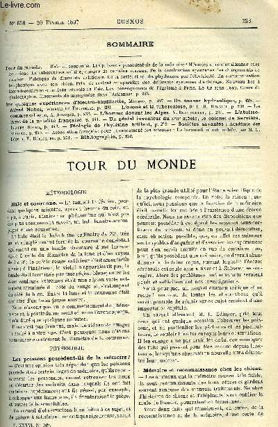 LE COSMOS - REVUE DES SCIENCES ET DE LEURS APPLICATIONS N 630 - Halo et couronne, Les poissons possdent-ils de la mmoire?, Mmoire et reconnaissance chez les chiens, La tuberculose aviaire, danger de certains oiseaux, De la combustion spontane