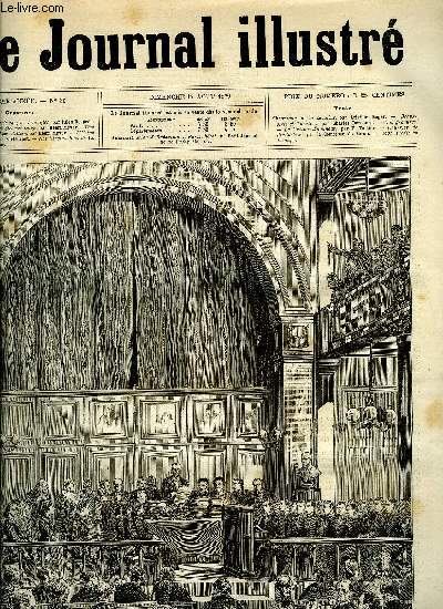 LE JOURNAL ILLUSTRE N 33 - La distribution des prix chez les Aveugles par Jules Desprs, Le naufrage d'un steamer belge par Henri Meyer, Une prsentation chez Mlle Tallien par Henri Meyer, L'usine a gaz de Clichy par Karl Fichot, La cuiller d'honneur