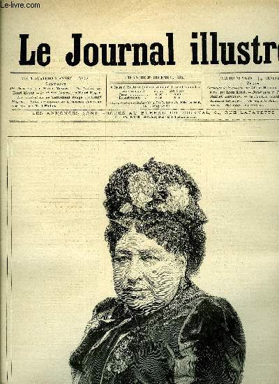 LE JOURNAL ILLUSTRE N 52 - Nos gravures par Lon Kerst, Le Fantome (fin) par Armand Silvestre, Mme Boucicaut par Henri Meyer, M. Tirard par Henri Meyer, Le gnral Logerot par Henri Meyer