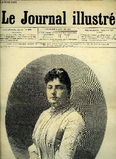 LE JOURNAL ILLUSTRE N 27 - La princesse Laetitia par Henri Meyer, La cinquantaine par Henri Meyer, Le nouveau pont de Rouen par Henri Meyer, La fuse par Alfred Aubert