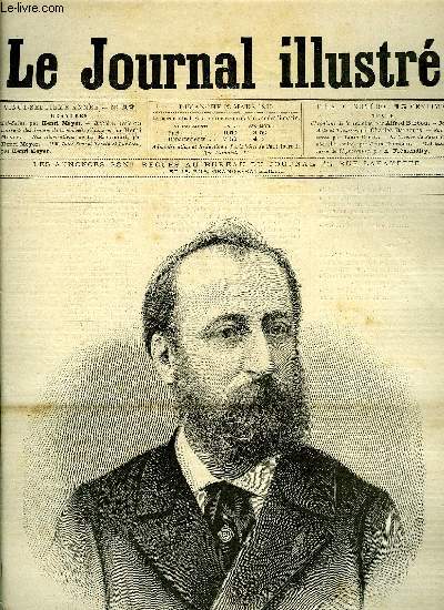 LE JOURNAL ILLUSTRE N 12 - Saint-Saens par Henri Meyer, Huitime srie des portraits des dputs de la nouvelle Chambre par Henri Meyer, MM. Jules Simon, Tolain et Burdeau par Henri Meyer, Le sorcier de Saint-Cricq (suite) par Jean Rameau