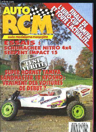 AUTO RCM N 147 - Impact 15, l'volution de l'Impact 10 qui avait invent en son temps le 1/10e piste, Une Escort muscle sur un chassis pouvr en lectrique, mais cette fois motorise par un Irvine, Super Hornet, l'ultime volution de la gamme commence
