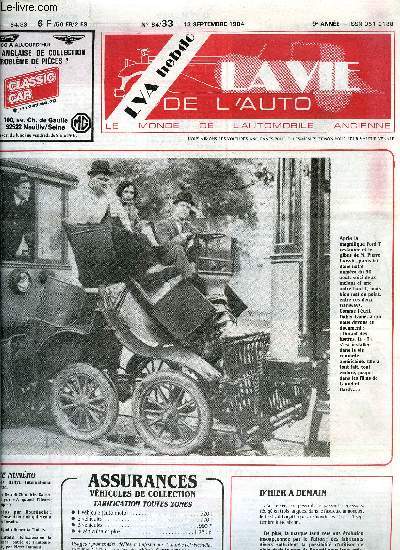 LA VIE DE L'AUTO N 33 - VIIe rallye International Tatra, The Detroit Chronicle, Kaiser-Willys : a quand l'Henry-Jeep ?, Motos par bourdache : dfense d'un club qui n'en a pas besoin, Lilliput : Bohemia Models, Facultatif : Rflexions sur la France