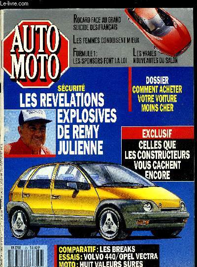 AUTO MOTO N 75 - Guide bleu pour un salon pas comme les autres, Celles que les constructeurs vous cachent, Hotesses, a vos marques, Breaks VW Passat, Renault Nevada, Peugeot 405, Opel Vectra 1.6 GLS et Volvo 440 GLT, Moto : huit valeurs sures