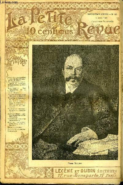 LA PETITE REVUE N 46 - Le mystre de Balny (suite) par Fernand Hue, Henri Meilhac, Le nouveau traitement de l'Ataxie, L'exposition universelle, Les chasseurs de la Saone par Elie Berthet, John Bright, Le retour de Nansen par Jacques Lotard