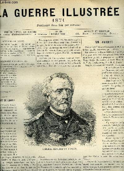 LA GUERRE ILUSTREE N 49 - L'amiral Fleuriot de Langle, En avant par Edgar Quinet, Le sige de Paris : continuation du bombardement, Le mystre de Brye sur Marne, Actes du gouvernement, Castor et Pollux, Soins a donner en cas de conglation