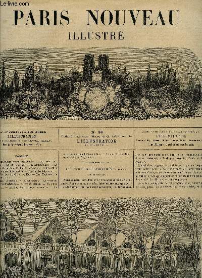 Paris nouveau illustr n 20 - Bois de boulognes (suite) : les glacires, Le jardin d'acclimatation, Le pr Catelan, L'hippodrome, Le cercle des patineurs et le tir au pigeon, A travers le bois, La place Malesherbes, L'glise Saint Laurent, La nouvelle