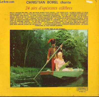 DISQUE VINYLE 33T 24 AIRS D'OPERETTES CELEBRES. POUR L'AMPOUR / OH! MA ROSE MARIE / THE POUR DEUX / HEUREUX TOUS LES DEUX / NINA ROSA / LA CHANSON D'AMOUR / LA VALSE PARISIENNE / LE PREMIER RENDEZ VOUS / LA CHANSON DE FORTUNIO....