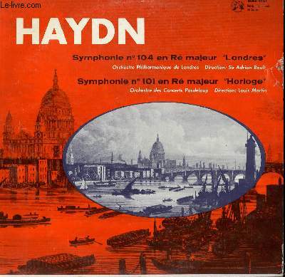 DISQUE VINYLE 33T SYMPHONIE N 104 EN RE MAJEUR 