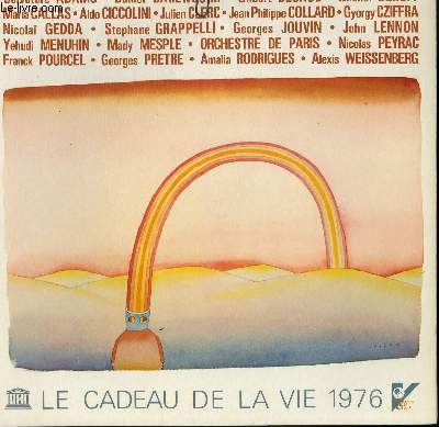 DISQUE VINYLE 33T LA PREMIERE CATHEDRALE DE G. BECAUD / SOUFFRIR POUR TOI N'EST PAS SOUFFRIR / PRETE MOI UNE CHANSON DE S. ADAMO / ET MON PERE DE N. PEYTRAC / PLASTIC ONO BAND DE J. LENNON...