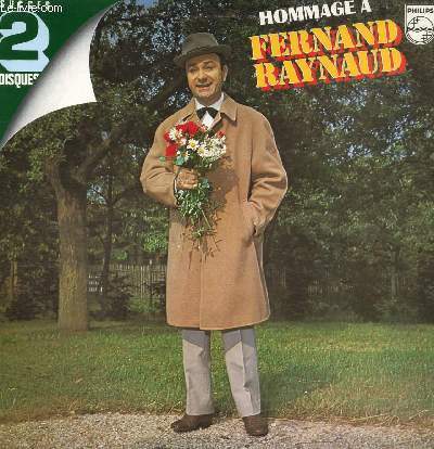 2 DISQUES VINYLES 33T HOMMAGE A FERNAND RAYNAUD. PHOTO PHONOGRAM: J.AUBERT. DISQUE 1, FACE 1: BOURREAU D'ENFANT, LES LACETS. FECE 2: LE 22 A ASNIERES, CA EUT PAYE. DISQUE 2, FACE 1: UN MARIAGE EN GRANDES POMPES. FACE 2: JE SUIS PAS UN IMBECILE.