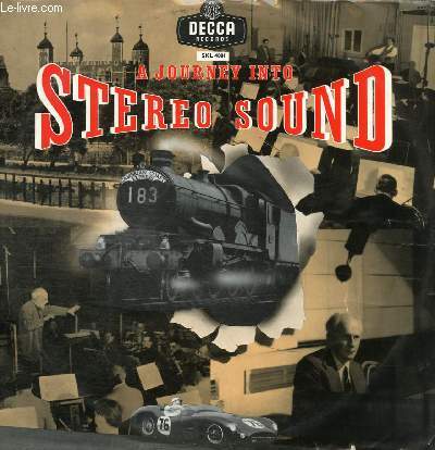 DISQUE VINYLE 33T A JOURNEY INTO STEREO SOUND. SIDE NO.1: 1- TRAIN SEQUENCE 2- FROM ESPANA (CHABRIER). SIDE NO.2: 1- FROM CAPRICIO ESPAGNOL (RIMSKY-KORSAKOV) 2- O DIVINE REDEEMER (GOUNOD). INTRODUCED: GEOFFREY SUMNER.