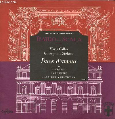 DISQUE VINYLE 33T LA TOSCA, LE BOHEME, CAVALLERIA RUSTICANA.