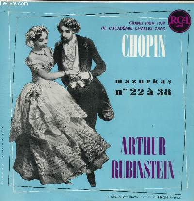 DISQUE VINYLE 33T QUATRE MAZURKAS, TROIS MAZURKAS.