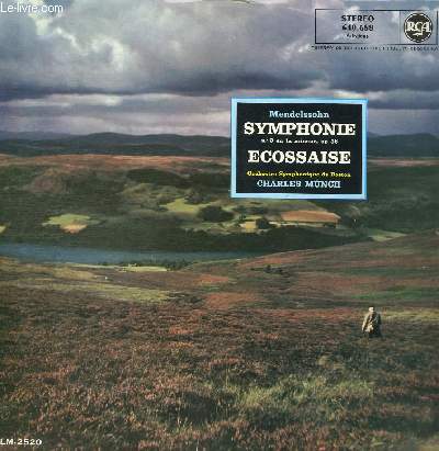 DISQUE VINYLE 33T SYMPHONIE N3 EN LA MINEUR, ECOSSAISE.