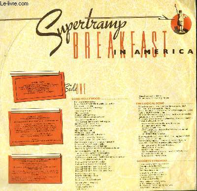 DISQUE VINYLE 33T GONE HOLYWOOD, THE LOGICAL SONG, GOODBYE STRANGER, BREAKFAST IN AMERICA, OH DARLING, TAHE THE LONG WAY HOME, LORD IS IT MINE, JUST ANOTHER NERVOUS WRECK, CASUAL CONVERSATIONS, CHILD OF VISION.