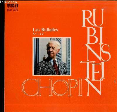 DISQUE VINYLE 33T : LES BALLADES N1 A 4 - N1 En Sol Mineur, Op.23, N 2 En Fa Majeur, Op.38, N 3 En La Bmol Majeur, Op.47, N 4 En Fa Mineur, Op.52