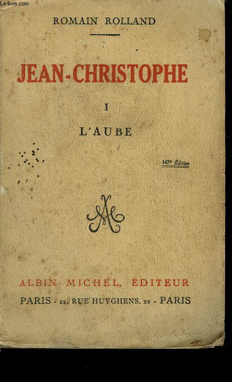 JEAN CHRISTOPHE. TOME 1 : L'AUBE.