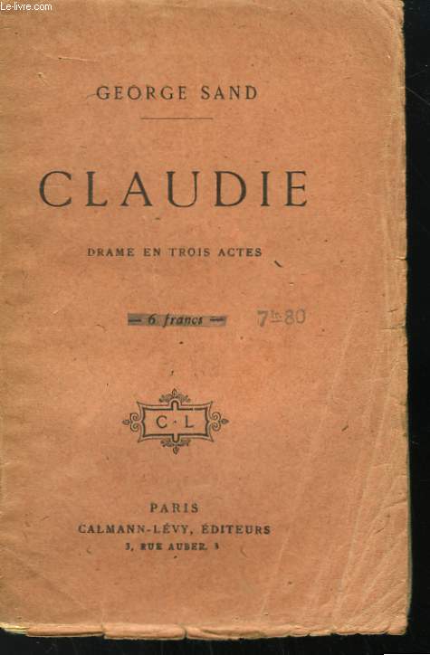 CLAUDIE. DRAME EN 3 ACTES.