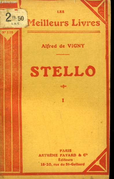 STELLO. TOME 1. COLLECTION : LES MEILLEURS LIVRES N 116.