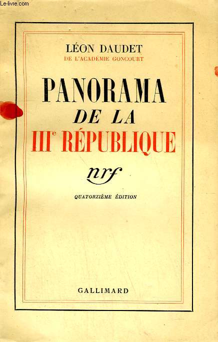 PANORAMA DE LA IIIEME REPUBLIQUE.