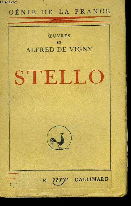 OEUVRES DE ALFRED DE VIGNY. STELLO.