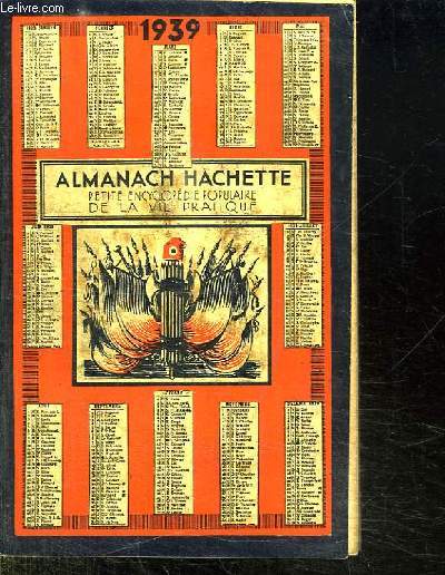 ALMANACH HACHETTE 1939.