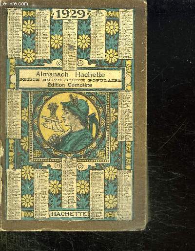 ALMANACH HACHETTE 1929.