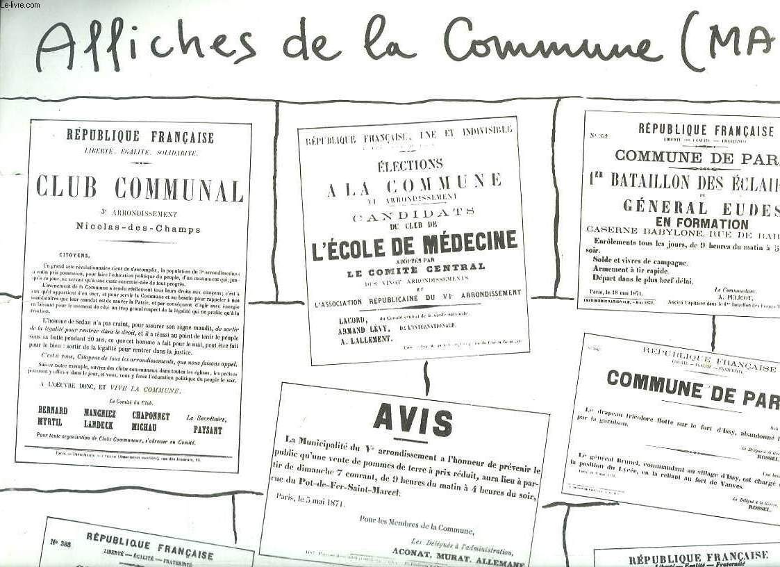 AFFICHE CONTENENT DES AFFICHES DE LA COMMUNE DE PARIS. MAI.