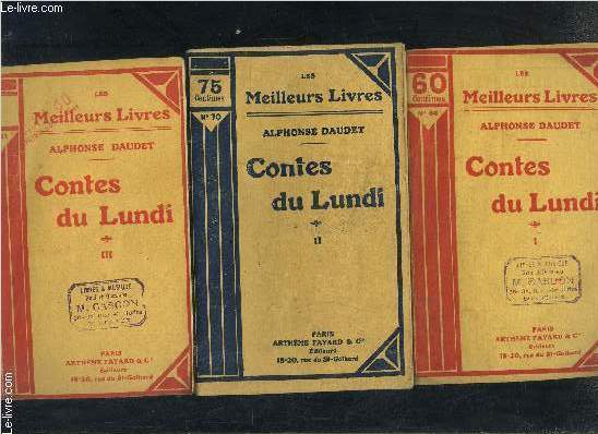 CONTES DU LUNDI- 3 TOME EN 3 VOLUMES- 1- 2- 3