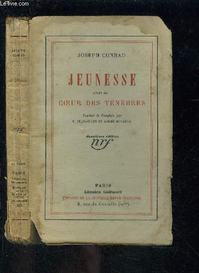 JEUNESSE SUIVI DU COEUR DES TENEBRES