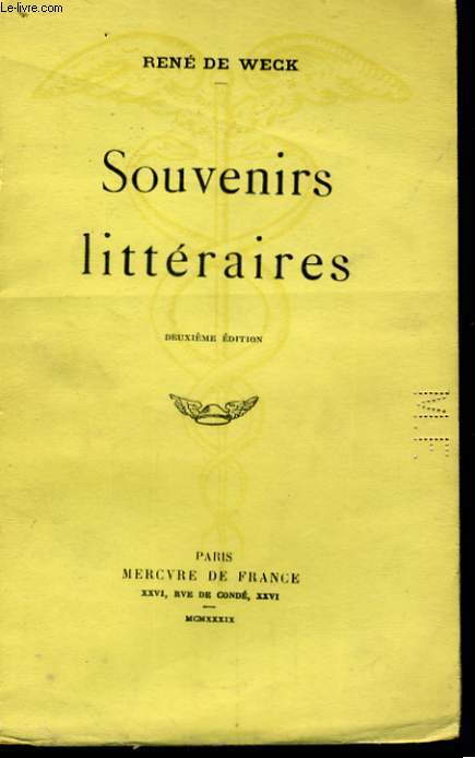 SOUVENIRS LITTERAIRES