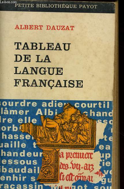 TABLEAU DE LA LANGUE FRANCAISE