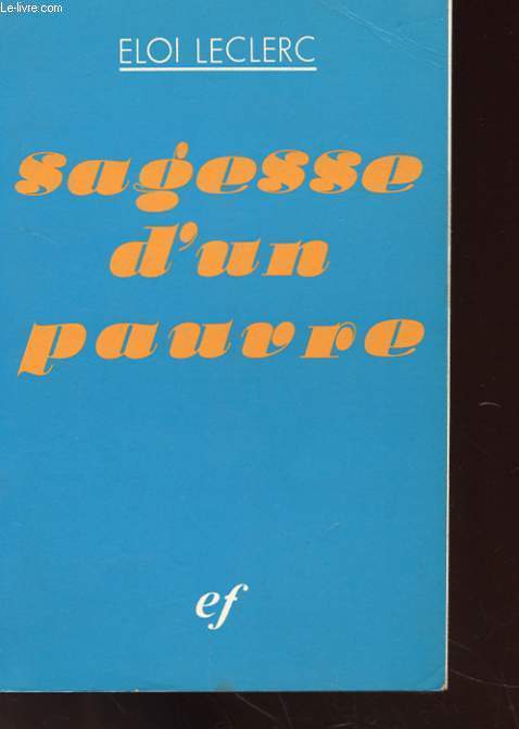 SAGESSE D'UN PAUVRE